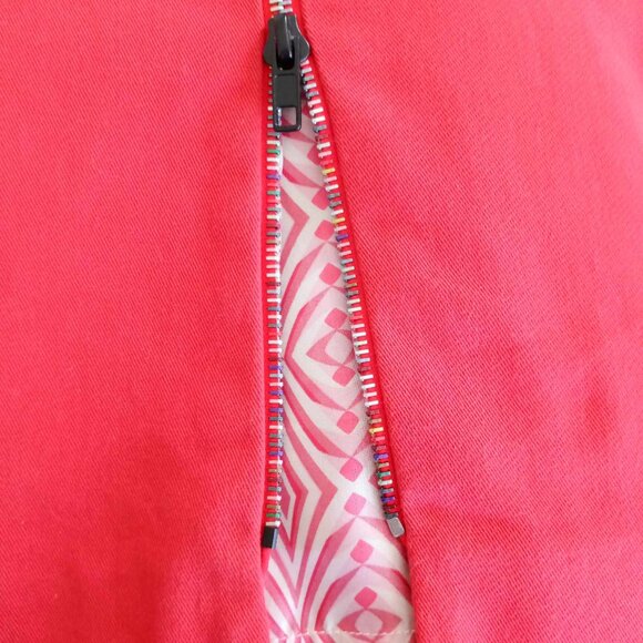 Chloe VTG Red Pencil Skirt  Multi Color Zipper Size 38 / US Size 6 Reversible(?) - Picture 6 of 13